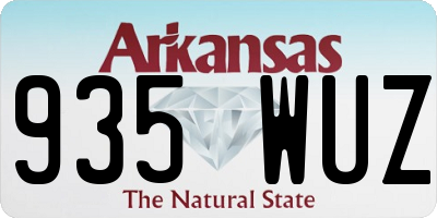 AR license plate 935WUZ