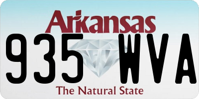 AR license plate 935WVA