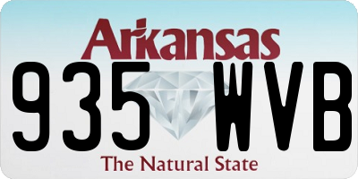 AR license plate 935WVB