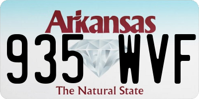 AR license plate 935WVF
