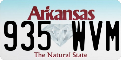 AR license plate 935WVM