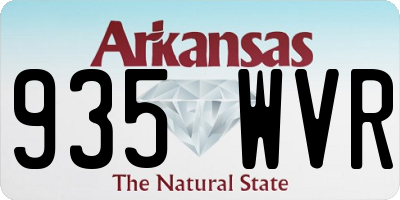 AR license plate 935WVR