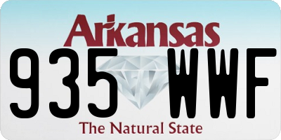 AR license plate 935WWF