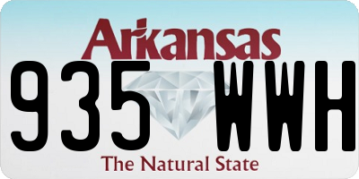 AR license plate 935WWH