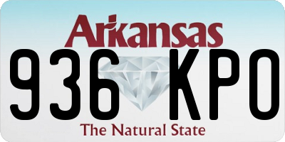 AR license plate 936KPO