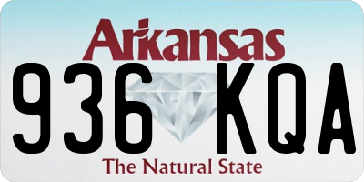 AR license plate 936KQA