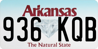 AR license plate 936KQB
