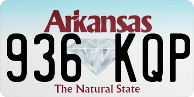 AR license plate 936KQP