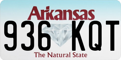 AR license plate 936KQT