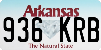 AR license plate 936KRB