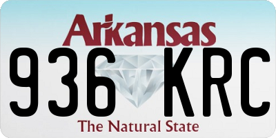 AR license plate 936KRC