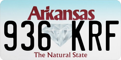 AR license plate 936KRF