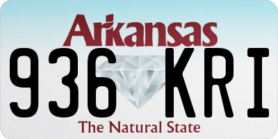 AR license plate 936KRI