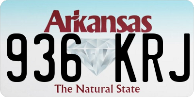 AR license plate 936KRJ