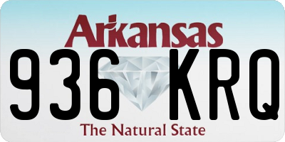 AR license plate 936KRQ