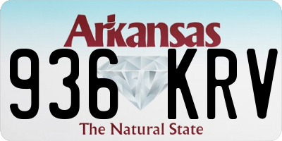 AR license plate 936KRV