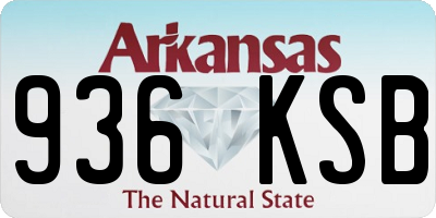 AR license plate 936KSB