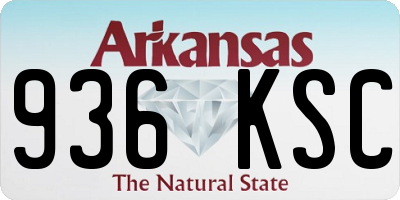 AR license plate 936KSC