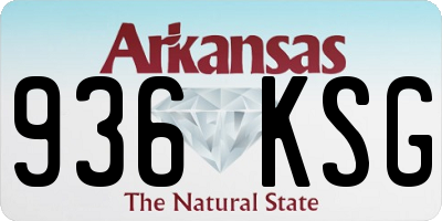 AR license plate 936KSG
