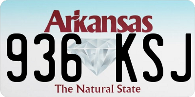 AR license plate 936KSJ