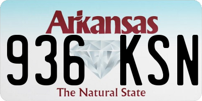 AR license plate 936KSN