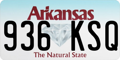 AR license plate 936KSQ