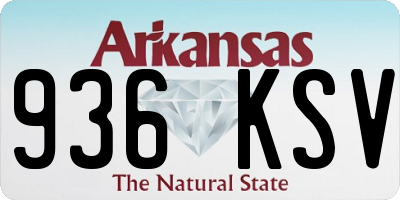 AR license plate 936KSV