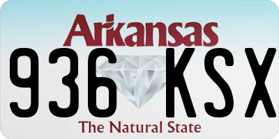 AR license plate 936KSX