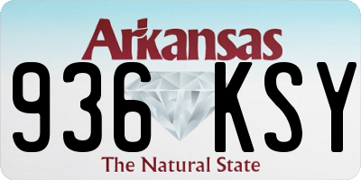 AR license plate 936KSY