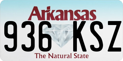 AR license plate 936KSZ