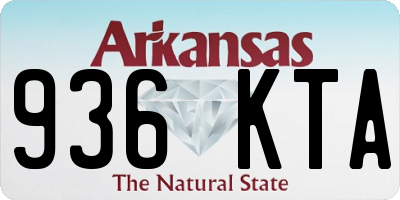AR license plate 936KTA