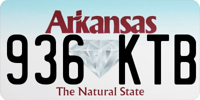 AR license plate 936KTB