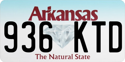 AR license plate 936KTD