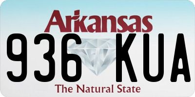 AR license plate 936KUA
