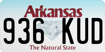 AR license plate 936KUD