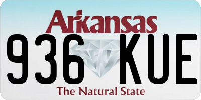 AR license plate 936KUE