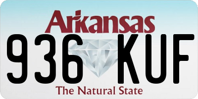 AR license plate 936KUF