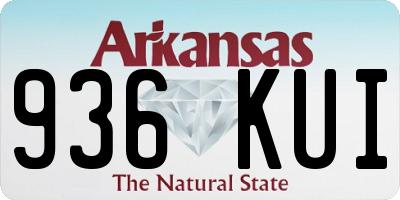 AR license plate 936KUI