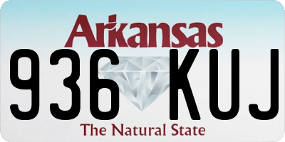 AR license plate 936KUJ