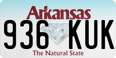 AR license plate 936KUK