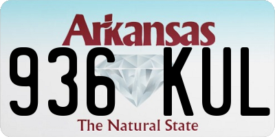 AR license plate 936KUL