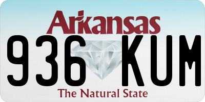 AR license plate 936KUM