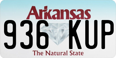 AR license plate 936KUP