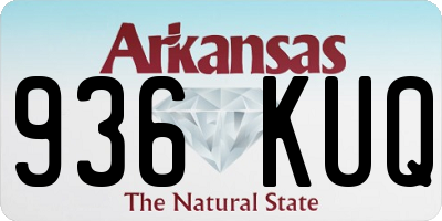 AR license plate 936KUQ