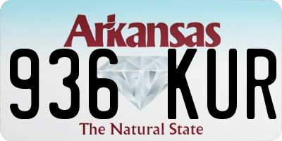 AR license plate 936KUR