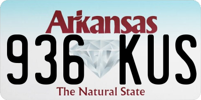 AR license plate 936KUS