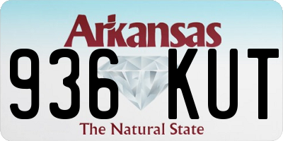 AR license plate 936KUT