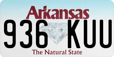 AR license plate 936KUU