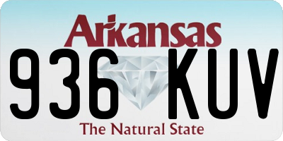 AR license plate 936KUV