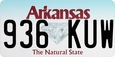 AR license plate 936KUW